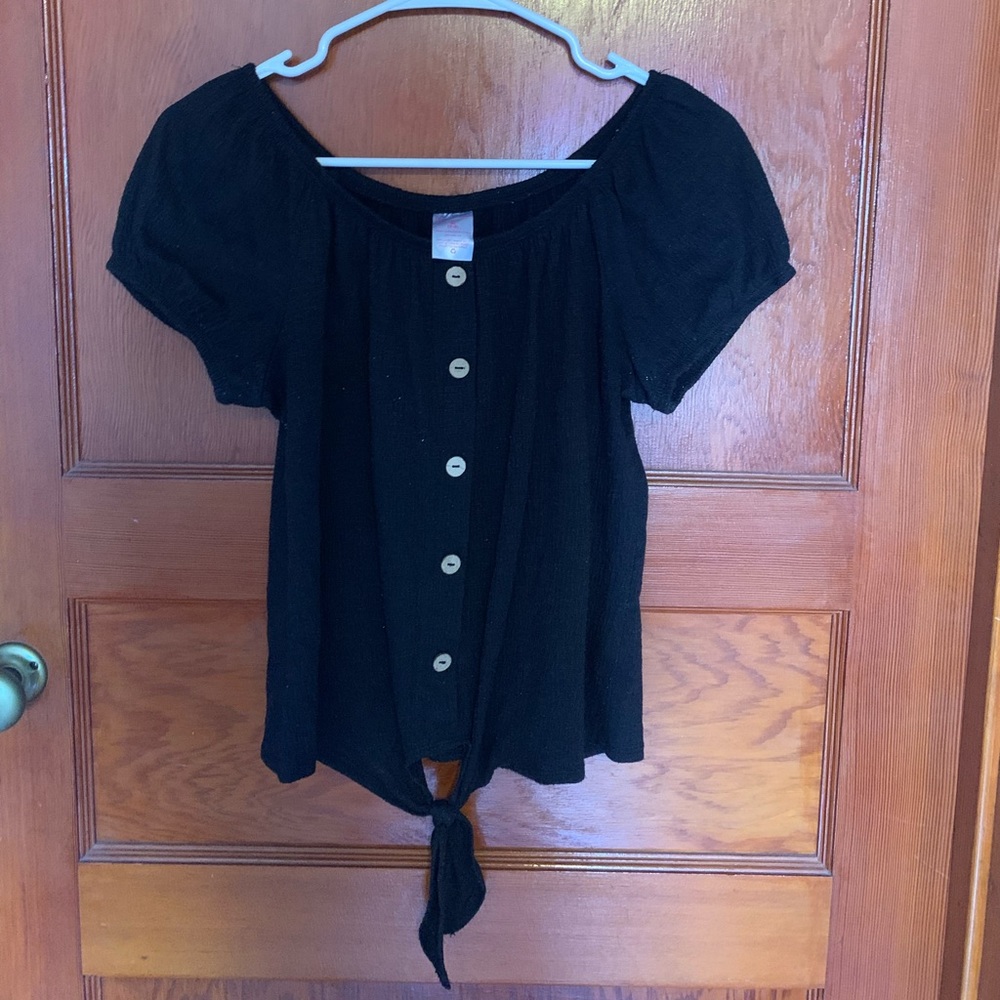 Black tie shirt